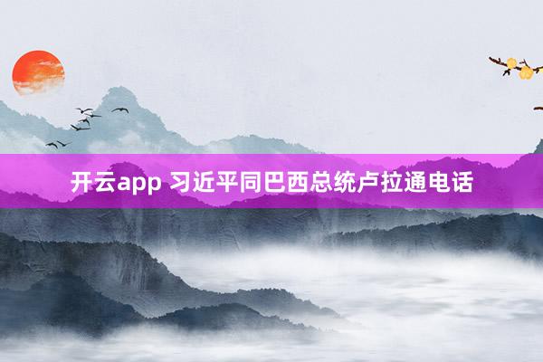 开云app 习近平同巴西总统卢拉通电话