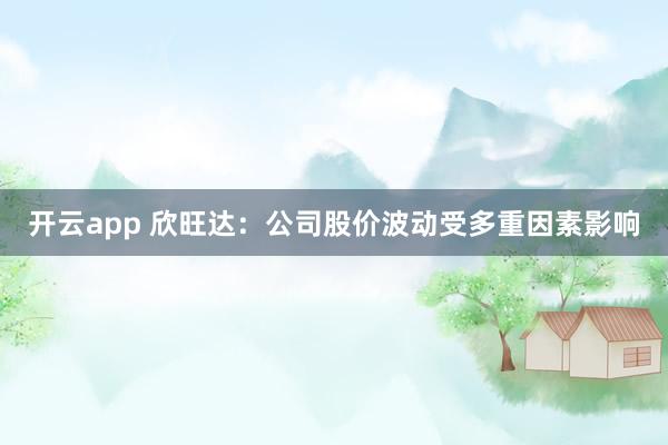 开云app 欣旺达：公司股价波动受多重因素影响